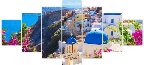 Obraz - Santorini, Řecko (210x100 cm)
