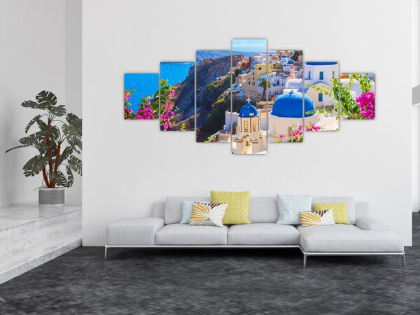 Obraz - Santorini, Řecko (210x100 cm)