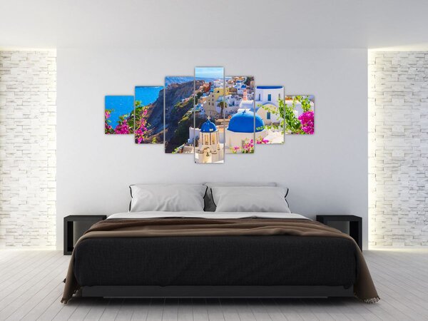 Obraz - Santorini, Řecko (210x100 cm)