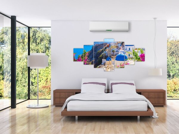 Obraz - Santorini, Řecko (210x100 cm)