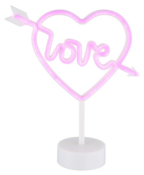 Stolní LED lampa ARMOR bílá/růžová