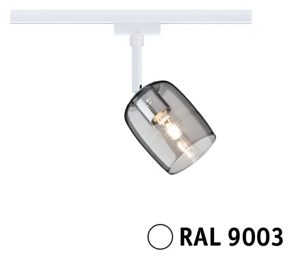 P 95700 URail lištový spot Blossom G9 max. 10W 230V bílá/kouřové sklo - PAULMANN