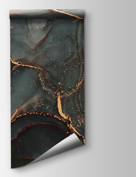 Fototapeta Vířící odstíny teal a mědi, Mramorové fototapety, Populární fototapety, u16119 - Tapeko.co.cz