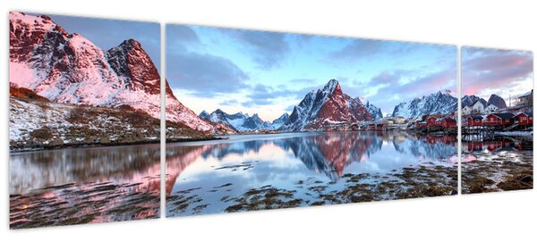 Obraz - Východ slunce nad Reine (170x50 cm)