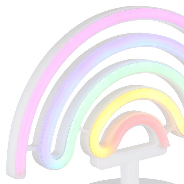 Stolní LED lampa PELANGI bílá/vícebarevná
