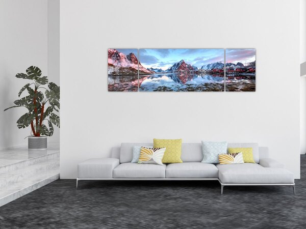 Obraz - Východ slunce nad Reine (170x50 cm)