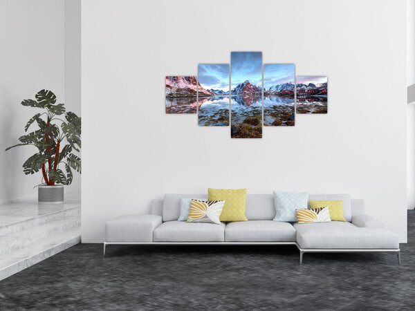 Obraz - Východ slunce nad Reine (125x70 cm)