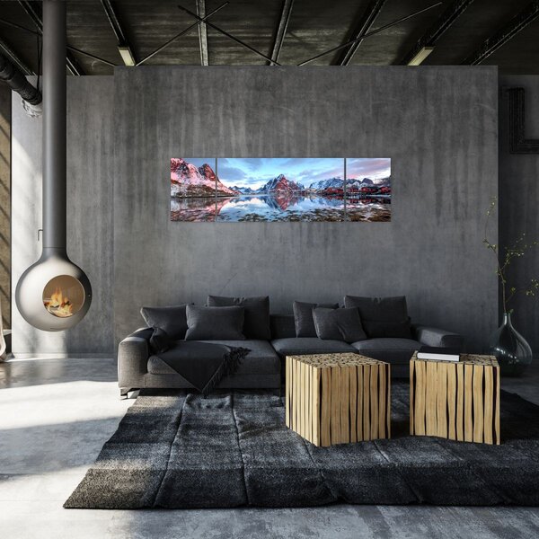 Obraz - Východ slunce nad Reine (170x50 cm)