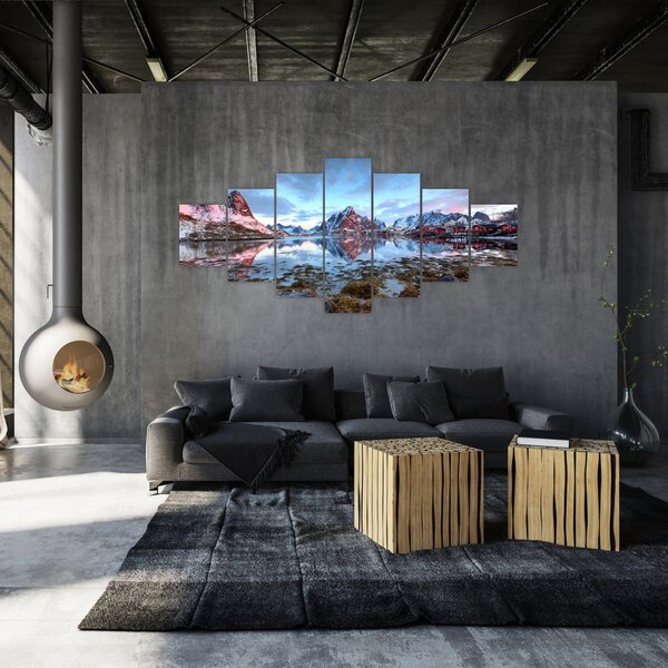 Obraz - Východ slunce nad Reine (210x100 cm)