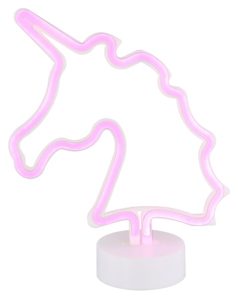 Stolní LED lampa UNICORN II bílá/růžová