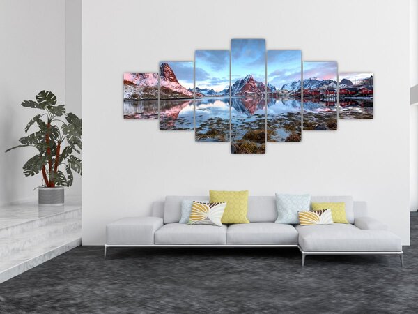 Obraz - Východ slunce nad Reine (210x100 cm)