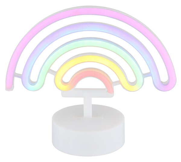Stolní LED lampa PELANGI bílá/vícebarevná
