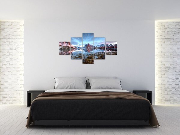 Obraz - Východ slunce nad Reine (125x70 cm)