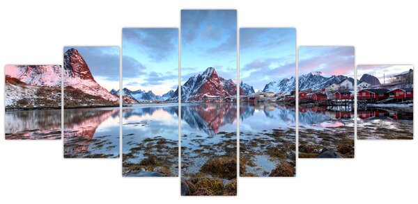 Obraz - Východ slunce nad Reine (210x100 cm)