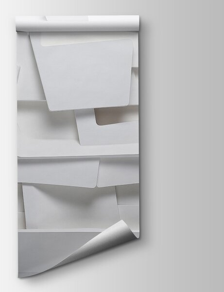 Fototapeta Bílá zeď s mnoha obdélníky, 3D fototapety, Populární fototapety, w03559 - Tapeko.co.cz
