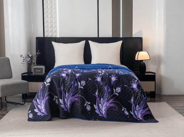 Přehoz na postel VIOLET BUTTERFLY, tmavě modrý Rozměr: 170 x 210 cm