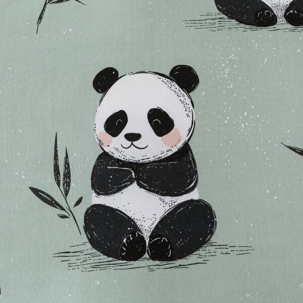 Povlečení z mikrovlákna PANDA RELAX mentolové Rozměr povlečení: 70 x 90 cm | 140 x 200 cm