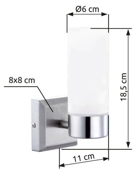 Nástěnné svítidlo SPACE chrom/bílá