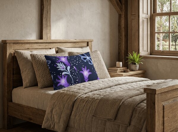 Povlak na polštář z mikrovlákna VIOLET BUTTERFLY 50x70 cm, tmavě modrý