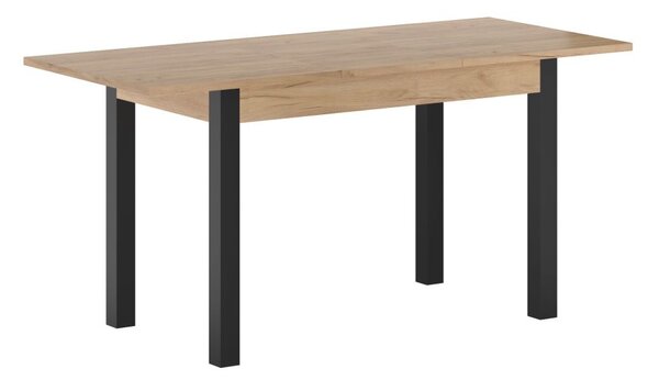 Rozkládací jídelní stůl 120(160)x67 cm KONIAS - zlatý dub craft / černý