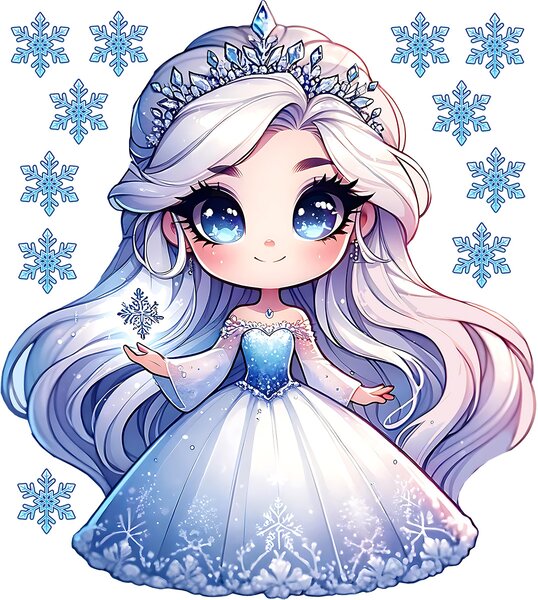 Frozen ledová princezna textilní přelepitelná samolepka na zeď arch 40 x 45 cm