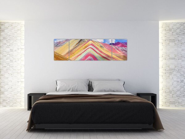 Obraz - Duhová hora, Peru (170x50 cm)