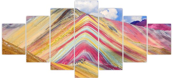 Obraz - Duhová hora, Peru (210x100 cm)