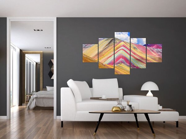 Obraz - Duhová hora, Peru (125x70 cm)
