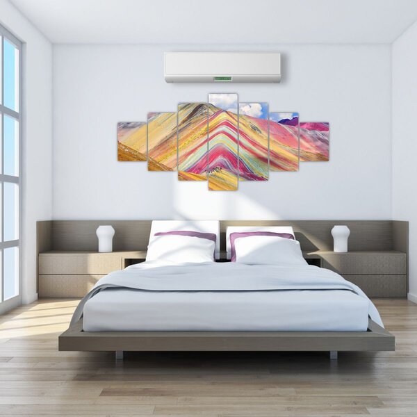 Obraz - Duhová hora, Peru (210x100 cm)
