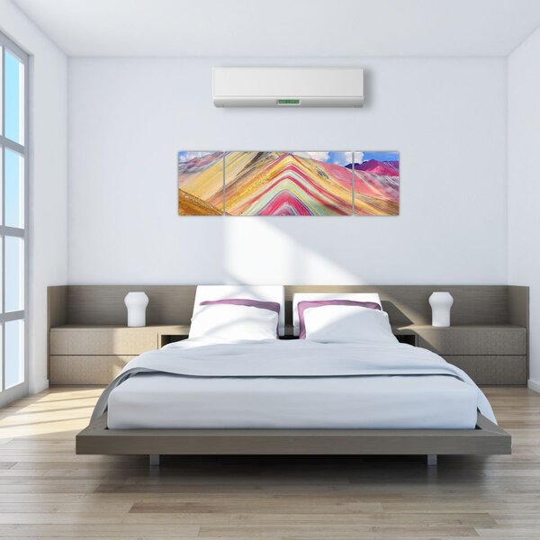 Obraz - Duhová hora, Peru (170x50 cm)