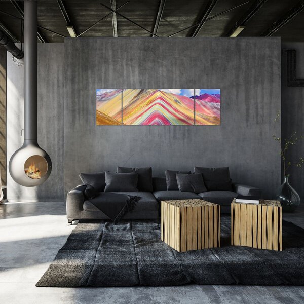 Obraz - Duhová hora, Peru (170x50 cm)