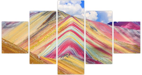 Obraz - Duhová hora, Peru (125x70 cm)
