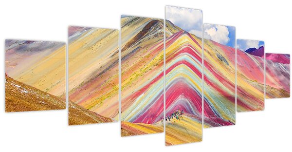 Obraz - Duhová hora, Peru (210x100 cm)
