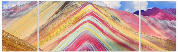 Obraz - Duhová hora, Peru (170x50 cm)