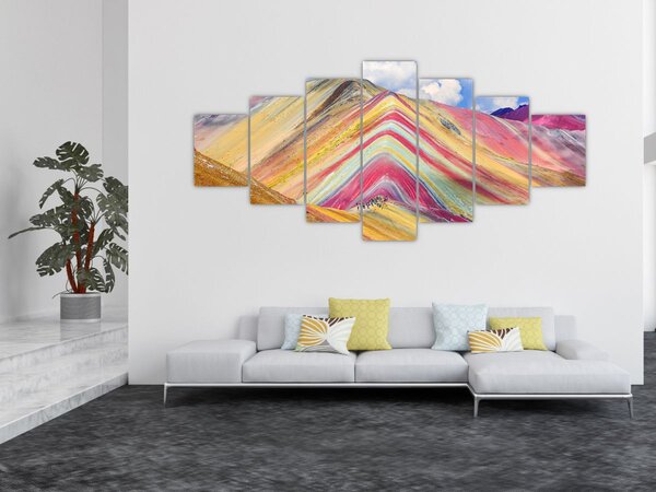 Obraz - Duhová hora, Peru (210x100 cm)