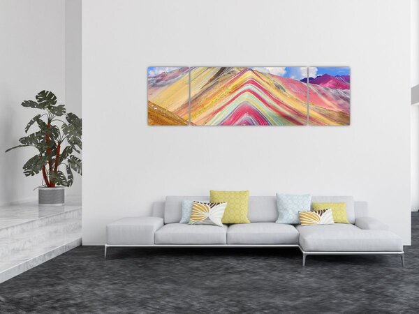 Obraz - Duhová hora, Peru (170x50 cm)