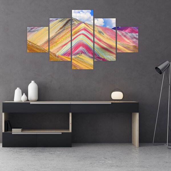 Obraz - Duhová hora, Peru (125x70 cm)