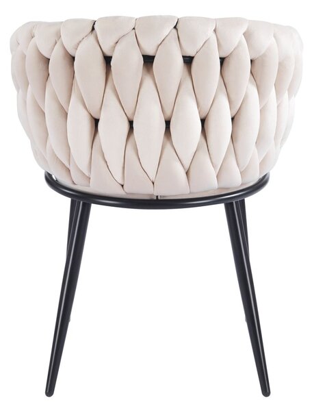 Designová čalouněná židle ZYPHIRA - béžová / černá