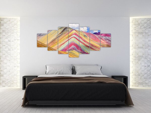 Obraz - Duhová hora, Peru (210x100 cm)
