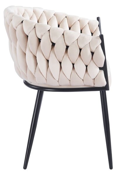 Designová čalouněná židle ZYPHIRA - béžová / černá