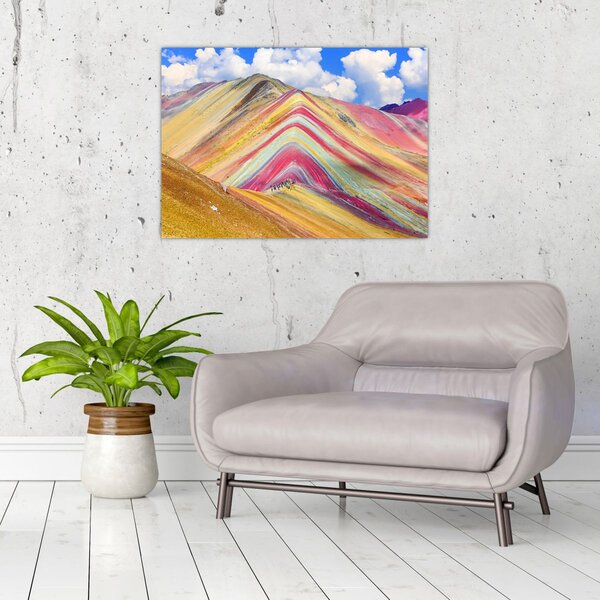 Obraz - Duhová hora, Peru (70x50 cm)