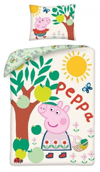 Povlečení ve vaku Peppa Pig jabloň Bavlna, 140/200, 70/90 cm