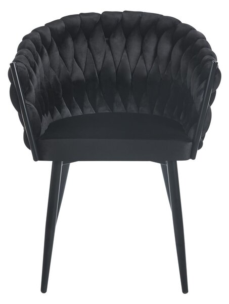 Designová čalouněná židle ZYPHIRA - černá