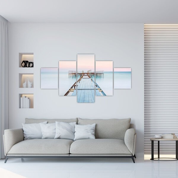 Obraz - Dlouhé molo (125x70 cm)
