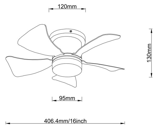 Stropní LED svítidlo s ventilátorem HINES bílá