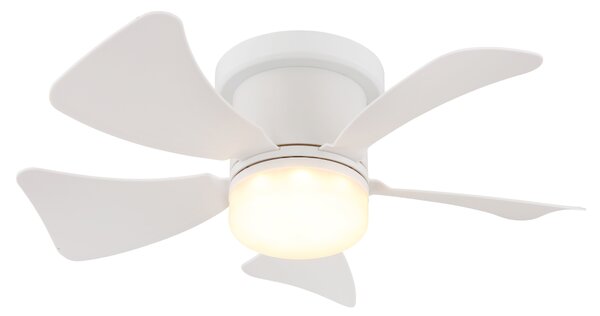 Stropní LED svítidlo s ventilátorem HINES bílá