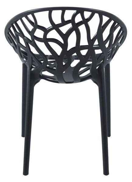 Designová zahradní židle KIRAMI - černá