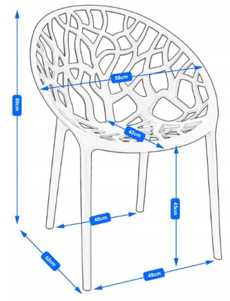 Designová zahradní židle KIRAMI - černá
