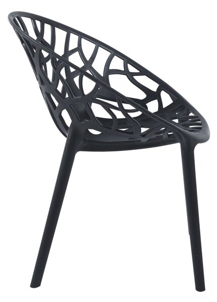 Designová zahradní židle KIRAMI - černá