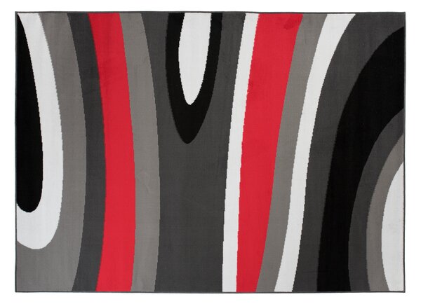 Makro Abra Kusový koberec moderní MAYA Z895E červený šedý Rozměr: 200x200 cm